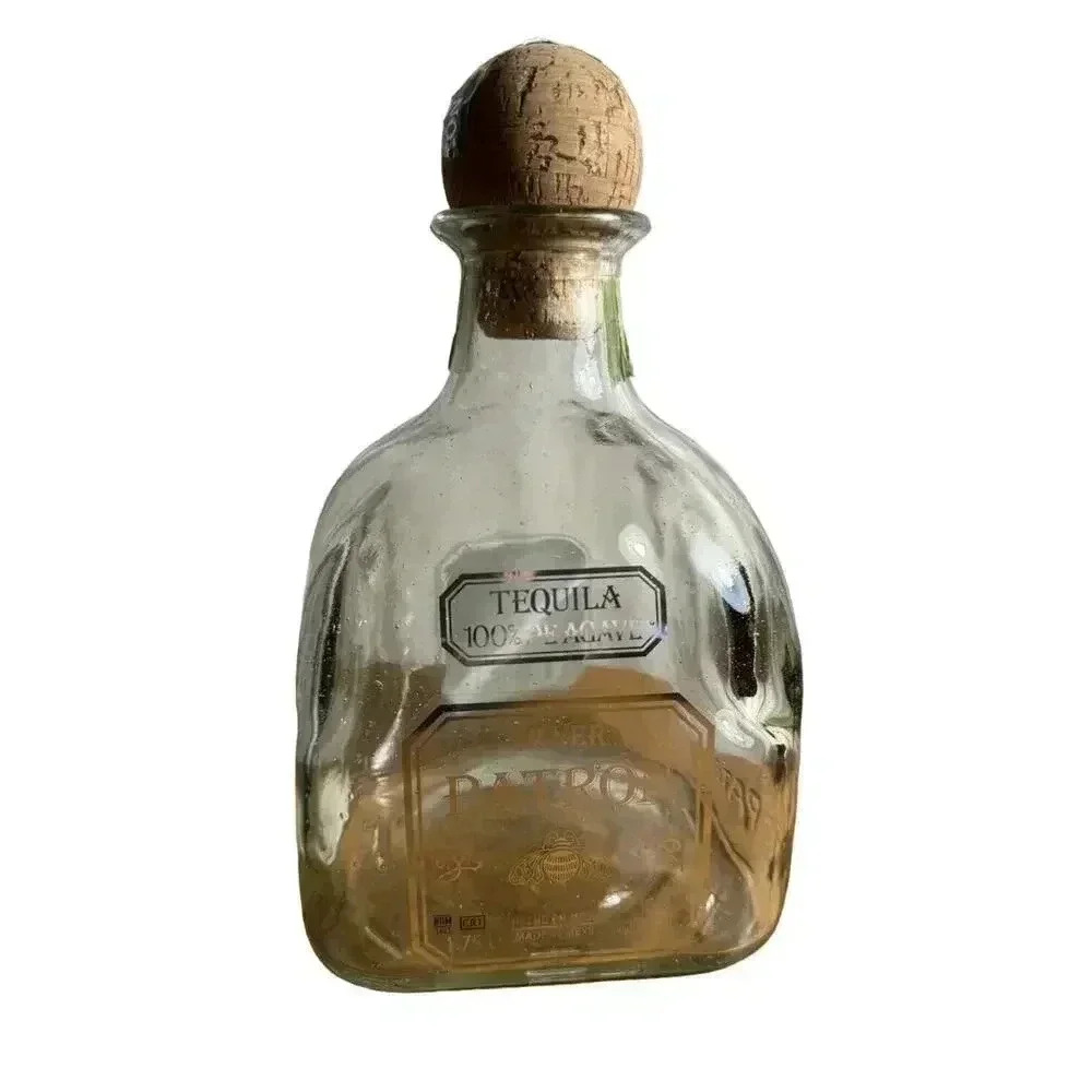 Patron Glass Bottle Large 1.75‎ L EMPTY glass repurpose
